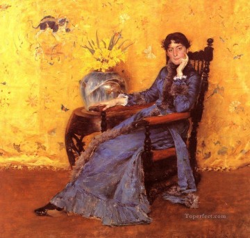 William Merritt Chase Painting - Portrait of Miss Dora Wheeler William Merritt Chase